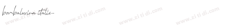 bombalurina italic字体转换